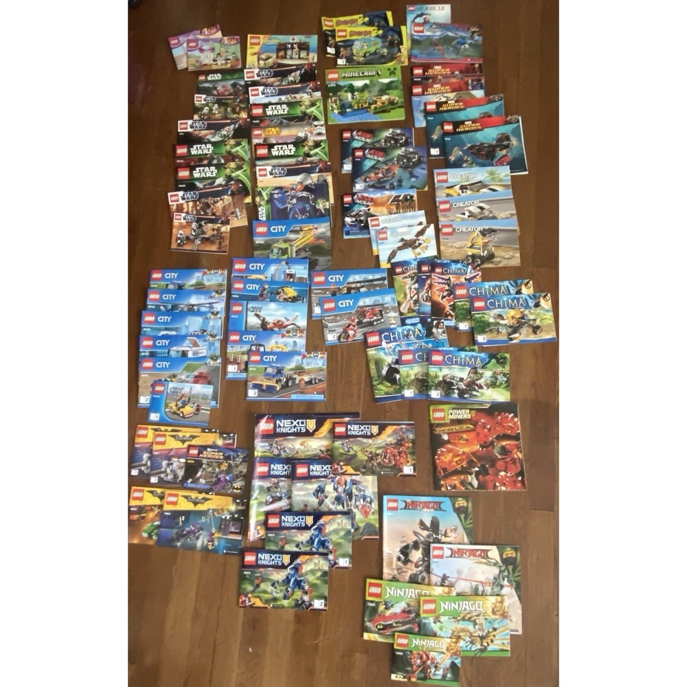 Lot of (75) Lego building manuals ONLY, NO BRICKS China Ninjago Nexo Star Wars